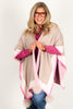 Mitchie's Hot Pink Fox Fur Pom Pom Poncho