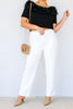 Foxcroft Louisa Ecru Ankle Pant