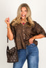 Naomi Brown Short Sleeve Top