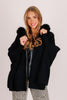 MITCHIE'S Aimee Black Fox Fur Poncho