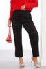 Tribal Black High Rise Fly Front Ankle Pant