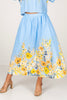 Darling Daze Blue Floral Maxi Skirt