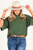 In Your Dreams Olive Short Sleeve Sweater