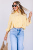 Out For Fun Yellow Gingham Long Sleeve Top