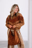 Molly Bracken Jamie Camel Fringe Long Sleeve Sweater
