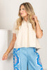 Cara Taupe Short Sleeve Blouse