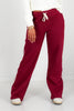 Daydreamer Burgundy Solid Track Pant