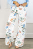 Looking For You Floral Print White Wide Leg Pant