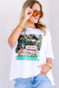 Paradise Flamingo Short Sleeve Top