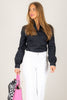 Foxcroft Daphne Black Long Sleeve Blouse