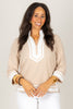 Palmer Latte Short Sleeve Blouse