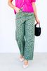 Emmy Olive Leopard Wide Leg Pant