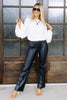 DOORBUSTER Clear View Ivory Long Sleeve Blouse