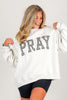 Pray Ash Grey Mock Neck Long Sleeve Pullover