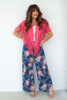 Mina Fuchsia Fringe Shoulder Wrap