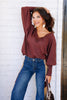 More Than Love Chocolate Long Sleeve Top