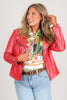 Insight Red Long Sleeve Moto Jacket
