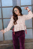 Leave It To Me Taupe Multi Long Sleeve Top