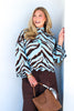 Stella Light Blue Zebra Long Sleeve Sweater