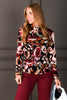 Tribal Cherry Lacquer Turtleneck Long Sleeve Top
