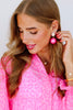 Tammy Pearl Hot Pink Earrings