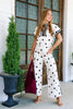 Better Moments Oatmeal Polka Dot Wide Leg Pant