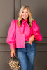Adrianne Hot Pink Long Sleeve Top