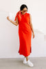 TWT Red Lux Sleeveless Midi Dress