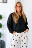 Larissa Black Half Zip Long Sleeve Pullover