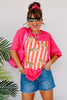 Running Wild Fuchsia Tiger Short Sleeve Tee