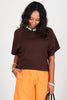 High Standards Brown Short Sleeve Sweater