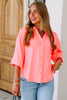 On The Line Neon Pink Short Sleeve Top