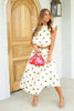 Vivianne Brown Polka Dot Bubble Cropped Top