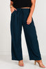 Here She Comes Teal Striped Wide Leg Pant