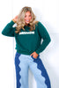 Always Brunch Forest Green Long Sleeve Sweatshirt