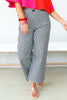 Taking My Time Black Gingham Straight Leg Pant