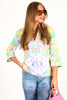 House Of MBR Jack Bardot Short Sleeve Blouse