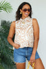 Willow Tan Zebra Sleeveless Top