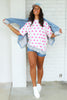 TWT® So Sweet Pink Polka Dot Short Sleeve Top