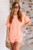 On The Go Coral Shorts Set