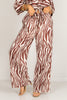 Breeze on By Brown Printed Wide Leg Pant