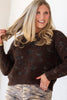 Molly Bracken Chocolate Knit Long Sleeve Sweater