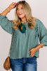 Rebecca Hunter Green Gingham Long Sleeve Blouse