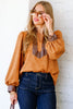 Ava Camel Long Sleeve Top