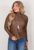 Lysse Robust Brown Long Sleeve Turtleneck Blouse