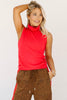Molly Bracken Red Sleeveless Sweater
