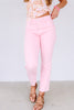 Kelley Pink Cropped Straight Jean