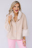 Here for the Cold Ivory Faux Fur Trim Long Sleeve Jacket