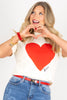 DOORBUSTER Love Heart Ivory Short Sleeve Tee