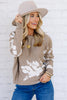 Floral Fields Mocha Long Sleeve Sweater